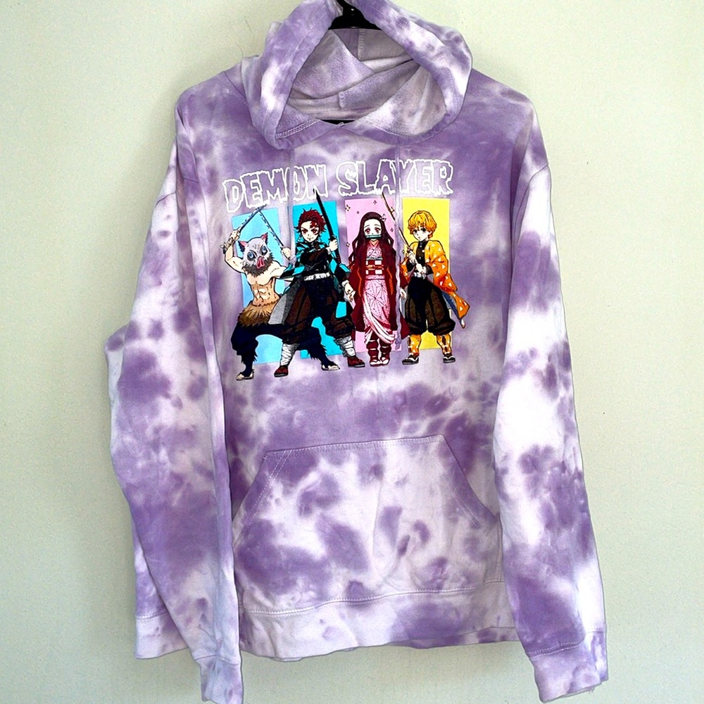 Women's XL Demon Slayer Tie-Dye Hoodie